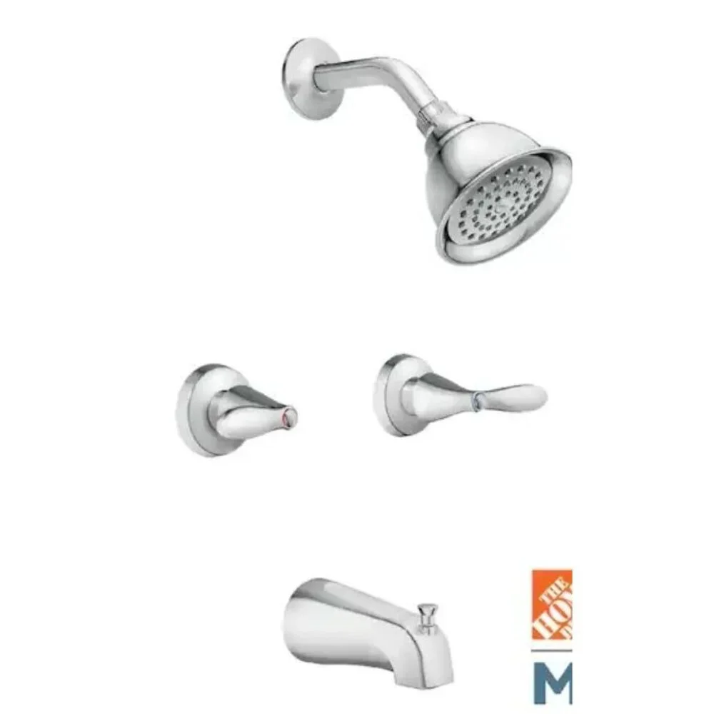 MOEN ADLER 2-HANDLE 1-SPRAY TUB AND SHOWER FAUCET IN CHROME Missing Pieces